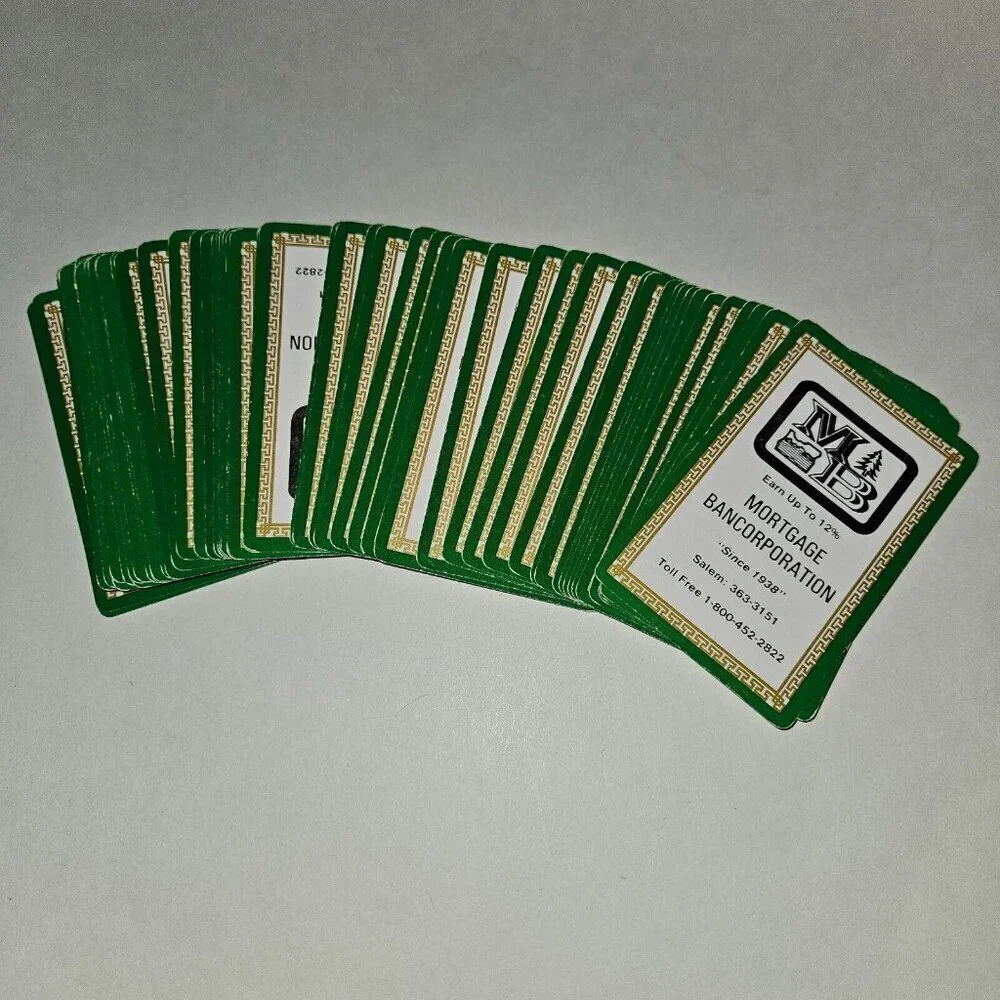 2 VTG Decks Playing Cards Mortgage Bancorporation Bank Salem Oregon READ